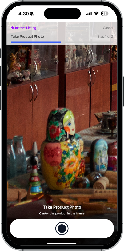 GlobalSKU product photo gallery with price check results