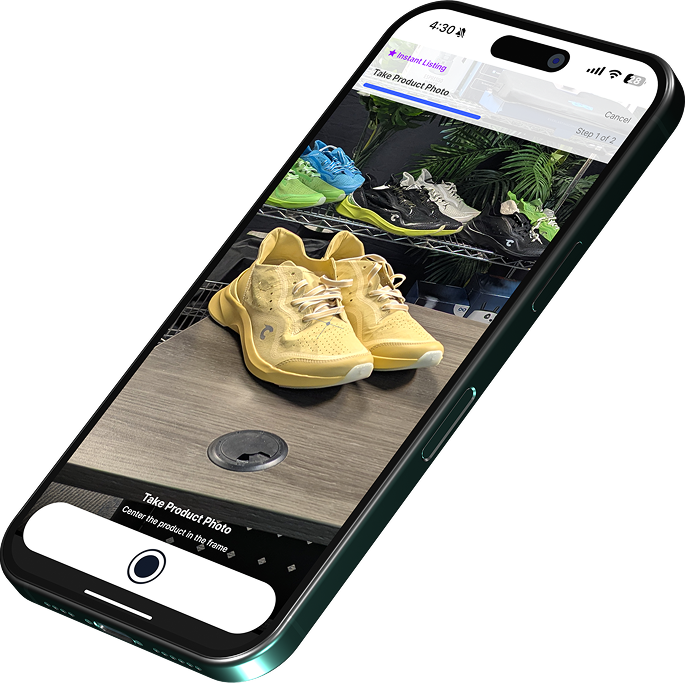 GlobalSKU mobile app showing QuickScan price check feature on smartphone